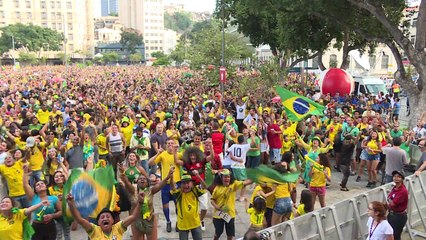 Mondial-2018: les Brésiliens fêtent à Rio la victoire du Brésil