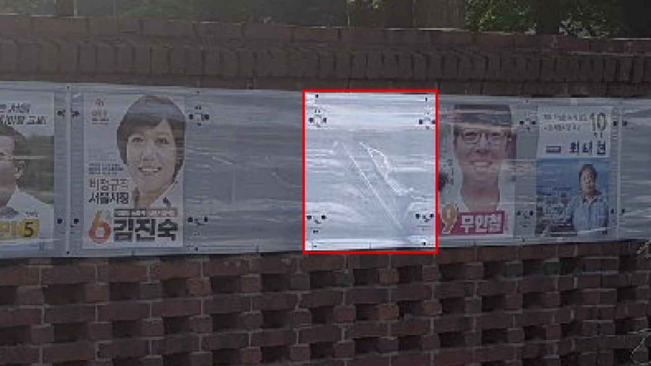 '서울시장 여성 후보' 선거 벽보 훼손 30대 검거 / YTN