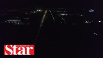 3. Havalimanı'nın gece ışıl ışıl hali havadan böyle görüntülendi