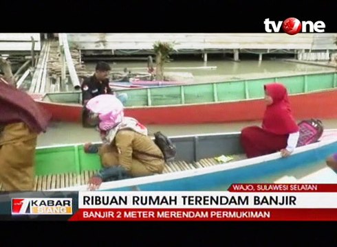 Banjir di Wajo Semakin Meluas, Ribuan Rumah Terendam