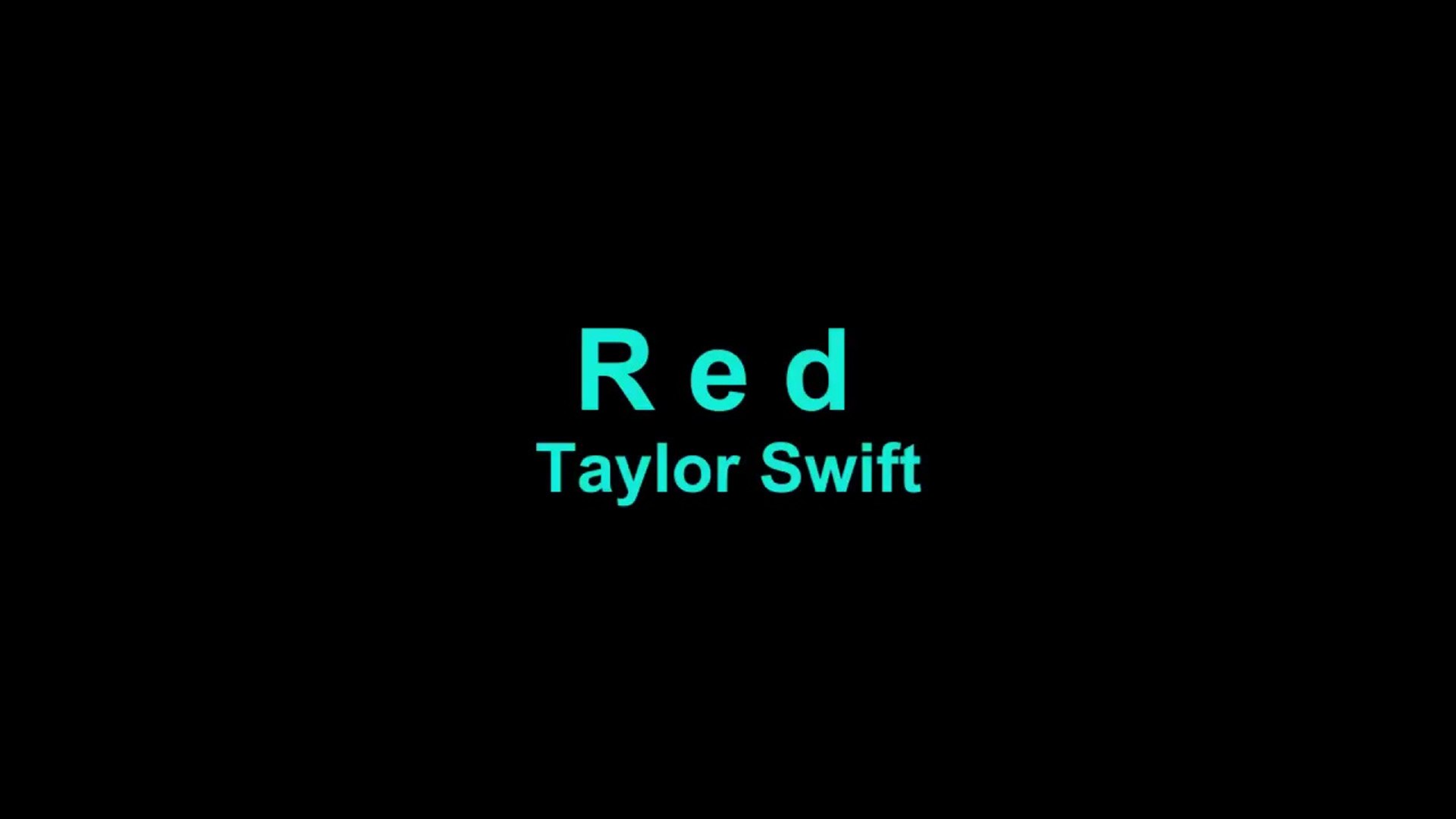 Taylor Swift Red Karaoke Instrumental