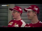 Esteban Gutierrez enseña a Raikkonen y a Vettel a hablar español