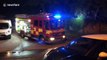 Firefighters patrol roads in Saddleworth as motorists flee fire