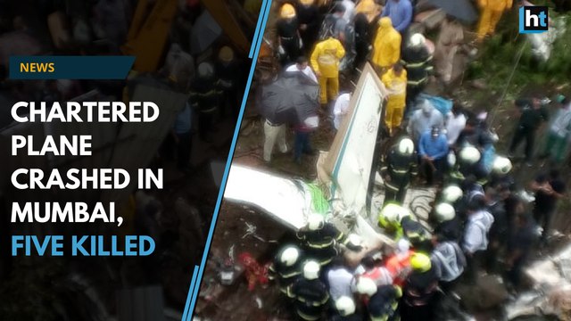 Watch: A chartered plane crashes in Mumbai; 5 dead