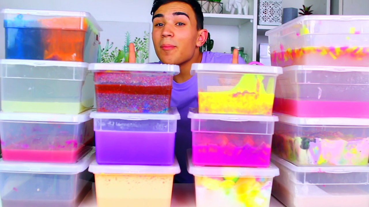 JE MÉLANGE TOUS MES SLIMES XXL !! JustJonathan