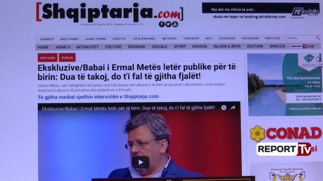 Letra e babait të Ermal Metës/ Të gjitha mediat vjedhin intervistën e Shqiptarja.com