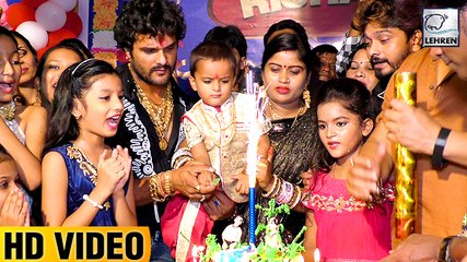 पत्नी और बेटी के साथ मिलकर खेसारी लाल ने मनाया बेटे रिषभ की बर्थडे पार्टी | Khesari Lal