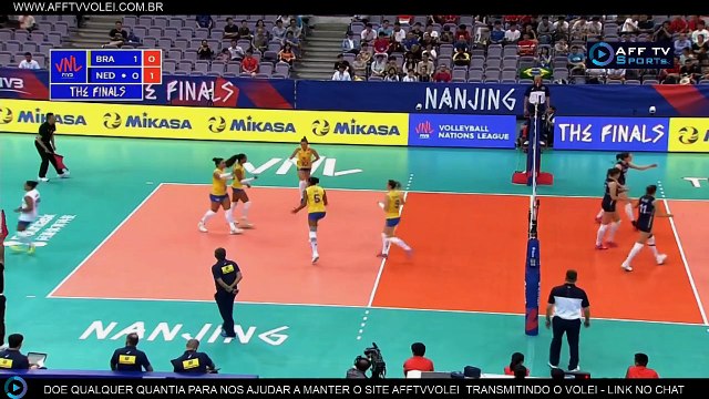 2º SET - BRASIL x HOLANDA – LIGA DAS NAÇÕES FEMININA – 28/06/2018