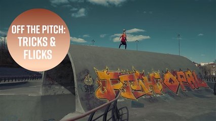 Football trick shots on the streets of Russia