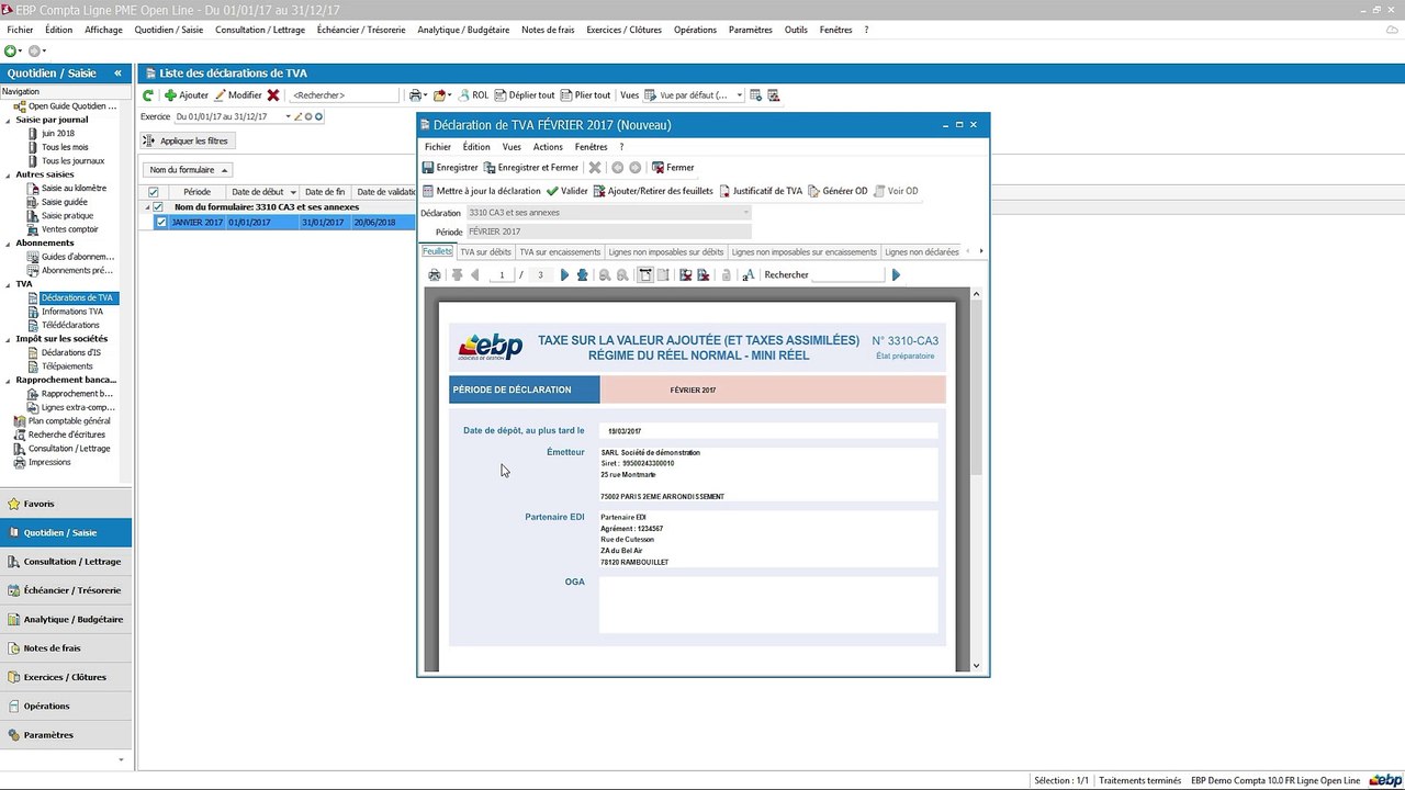 TUTO - Créer une déclaration de TVA dans EBP Comptabilité Open Line