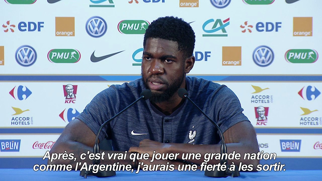 Mondial: Umtiti face à Messi, "compliqué" mais même pas peur