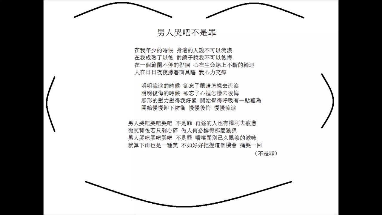 Chinese music It's Not A Crime For A Man To Cry 男人哭吧不是罪-劉德華