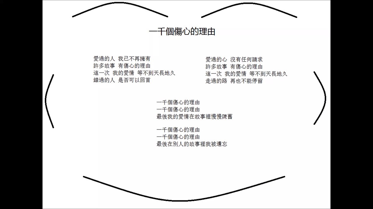 Chinese music One Thousand Heartbreaking Reasons一千個傷心的理由-張學友