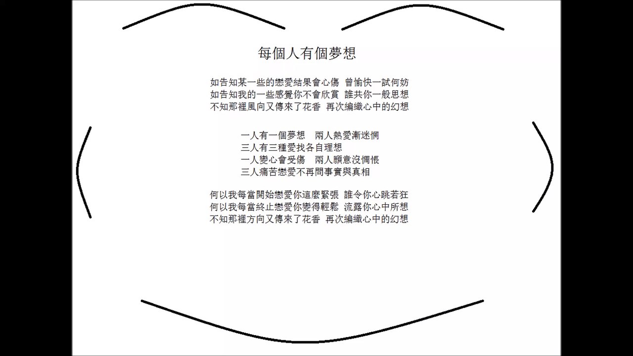 Chinese musicEveryone has a dream一人有個夢想-周慧敏