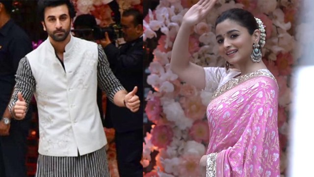 Ranbir Kapoor & Alia Bhatt reach Separately at Akash Ambani-Shloka pre-engagement party FilmiBeat