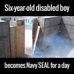 Six- year-old Disabled Boy Become A Navy Seal For A Day