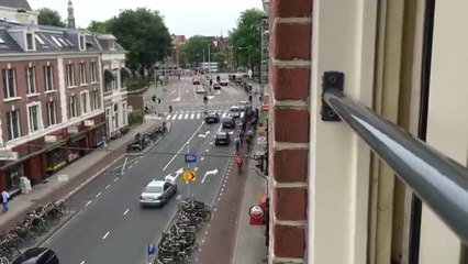Heure de pointe à Amsterdam... Plus de vélos que de voitures
