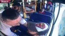 Halk otobüsünde öldüren tartışma