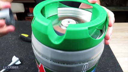 YouTuber creates DIY BBQ out of Heineken beer keg