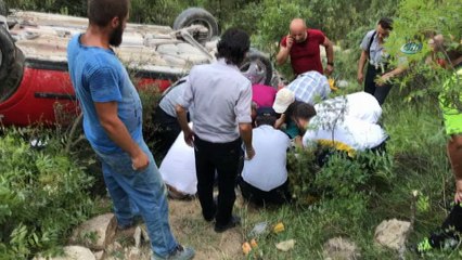 Aracıyla 25 metreden kanyona uçtu: 1 yaralı