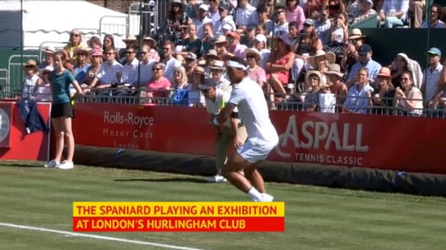 لقطة: تنس: نادال وشارابوفا يستعدّان لخوض غمار بطولة ويمبلدون