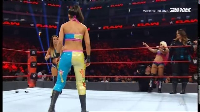Mickie James & Sasha Banks & Bayley & Dana Brooke Vs. Alicia Fox & Nia Jax & Alexa Bliss & Emma by wwe entertain