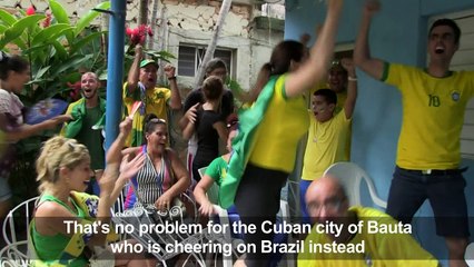 The Cuban city of Bauta goes wild for Brazil during World Cup