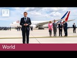 Macron strolls around Washington DC