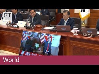 South Korean president watches Trump-Kim summit on TV