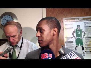 Rajon Rondo Post Game vs. Pistons 2/15/12 -- CLNSRadio.com