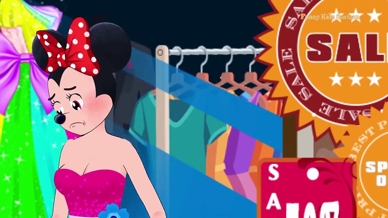 Mickey Mouse et Minnie Mouse ont acheté une robe pour sa mère! Apprendre les couleurs avec Mickey Mouse