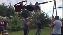 When The Swing Stunt Goes Horribly Wrong!