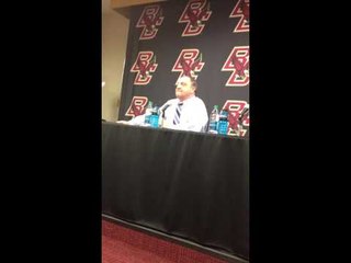 UNH Men's Hockey coach Dick Umile is not happy after losing 6-2 to BC 12/6/13 - CLNS Radio