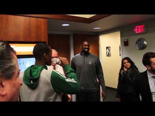Leon Powe and Rajon Rondo Reunite
