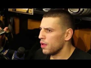 Milan Lucic on scoring goal despite needing stitches on foot, will play Game 3 for Boston Bruins