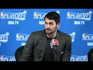 Kevin Love on his First Big Playoff Performance vs Boston Celtics