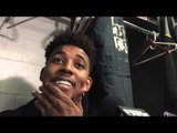 Nick Swaggy P Young clowning with D'Angelo Russell and other Lakers