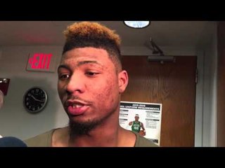 Marcus Smart on Playing with a Chip on His Shoulder as Celtics Smother Trail Blazer 116-93