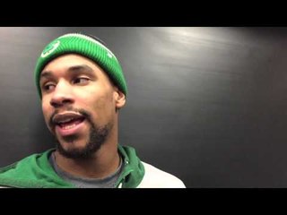Jared Sullinger on his Tom Brady arm after Boston Celtics beat New York Knicks