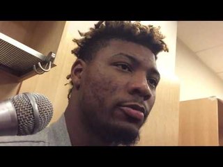 下载视频: Marcus Smart shows his busted lip after Rose Elbow in #Celtics #NBAXmas win over #Knicks