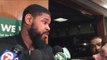 Amir Johnson on being second best wide open three-point shooting center in the NBA