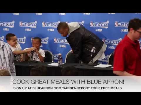 Isaiah Thomas' Kids Play on NBA Playoffs Podium after Celtics beat Bulls