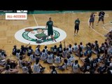 Aron Baynes hangs out w/ Young CELTICS fans at Basketball Camp in Waltham