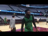 CELTICS shoot around prior to NBA SEASON OPENER vs LEBRON, Cavs