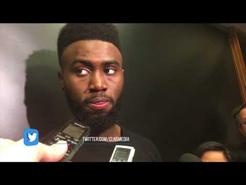(full) JAYLEN BROWN gives MAGIC credit for beating CELTICS