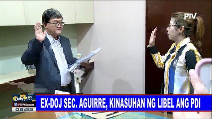 Ex-DOJ Sec. Aguirre, kinasuhan ng libel ang PDI