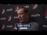 Terry Stotts talks Jusuf Nurkic, CELTICS' dominant defense