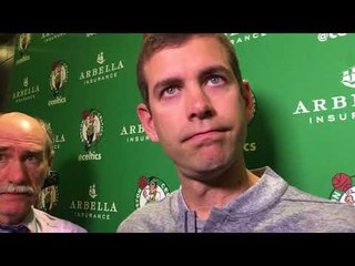 BRAD STEVENS PREGAME on DANIEL THEIS hamstring and JAYLEN BROWN at Harvard
