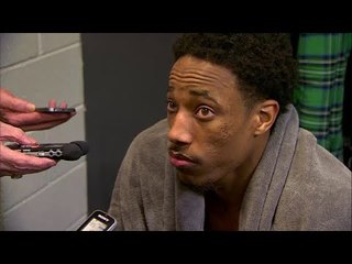 DEMAR DEROZAN on RAPTORS tough road ahead following loss to CELTICS w/out Kyrie & Smart