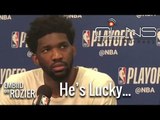 JOEL EMBIID says TERRY ROZIER is “Lucky He’s So Short He Missed” in Double Tech, GM4 vs CELTICS